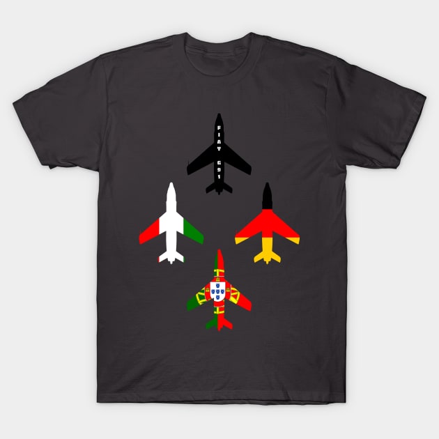 Fiat G.91 and operators T-Shirt by BearCaveDesigns